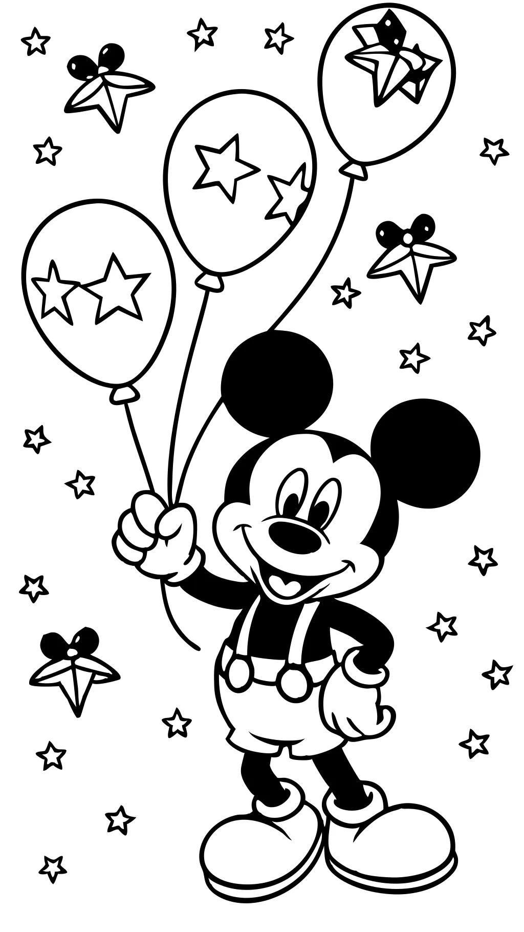 Página para colorear de Micky Mouse